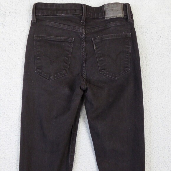 Levi's Jeans Women's 4 Black Classic Fit Mid Rise Skinny Stretch Denim - Picture 5 of 13
